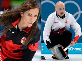Rachel Homan and Kevin Koe are seen in file photos.