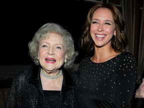 Actresses Betty White, left, and Jennifer Love Hewitt attend TV Land's 'Hot In Cleveland' And 'Retired At 35' Premiere Party at the Sunset Tower Hotel on January 10, 2011 in West Hollywood, Calif. (Charley Gallay/Getty Images)