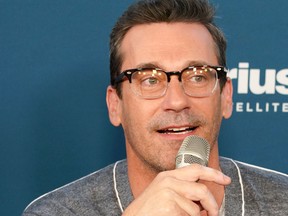 Jon Hamm takes part in SiriusXM's Town Hall with the cast of 'Tag' hosted by SiriusXM's Michelle Collins on June 12, 2018 in New York City. (Cindy Ord/Getty Images for SiriusXM)