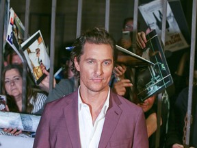 Matthew McConaughey arrives on the red carpet for "White Boy Rick" during the Toronto International Film Festival on Friday Sept. 7, 2018. Veronica Henri/Postmedia Network