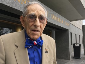 In this Monday, Sept. 24, 2018, photo attorney Morton Katz poses outside Superior Court in Hartford, Conn. (AP Photo/Pat Eaton-Robb)