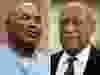 O.J. Simpson (L) and Bill Cosby are seen in file photos.