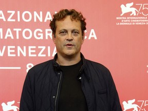 This Sept. 3, 2018 file photo shows actor Vince Vaughn at the photo call for the film "Dragged Across Concrete" at the 75th edition of the Venice Film Festival in Venice, Italy.