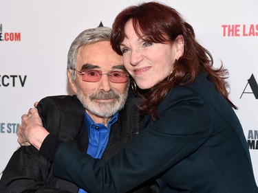 Burt Reynolds and Marilu Henner attend the Los Angeles premiere of "The Last Movie Star"  at the Egyptian Theatre on March 22, 2018 in Hollywood, Calif.