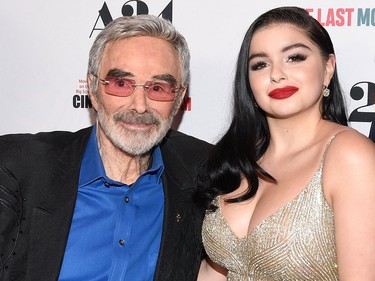 Burt Reynolds and Ariel Winter attend the Los Angeles premiere of "The Last Movie Star" at the Egyptian Theatre on March 22, 2018 in Hollywood, Calif.