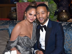 Chrissy Teigen and John Legend attend Hulu's 2018 Emmy Party at Nomad Hotel Los Angeles on Sept. 17, 2018.