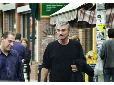 Burt Reynolds shopping in Toronto's Kensington Market on Oct. 4, 2000.