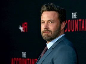 Actor Ben Affleck attends the premiere of Warner Bros Pictures' "The Accountant" at TCL Chinese Theatre on October 10, 2016 in Hollywood, California.