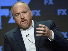 In this Aug. 9, 2017, file photo, Louis C.K., co-creator/writer/executive producer, participates in the "Better Things" panel during the FX Television Critics Association Summer Press Tour at the Beverly Hilton in Beverly Hills, Calif.