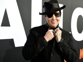 Marilyn Manson arrives at the premiere of Universal Pictures' "Halloween" at the TCL Chinese Theatre on Oct. 17, 2018 in Los Angeles, Calif.  (Kevin Winter/Getty Images)