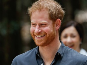 Prince Harry, Duke of Sussex portrait smiling under the Queens Commonwealth Canopy on October 22, 2018 in Fraser Island, Australia.