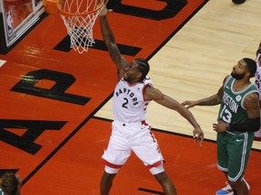 Raptors' Kawhi Leonard has already been hearing chants of "MVP" early this season. (JACK BOLAND/Toronto Sun)