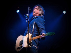 54-40's Neil Osborne is seen playing a concert with a 1957 Fender Esquire in an undated handout photo.