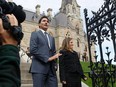 Canada's Prime Minister Justin Trudeau and Minister of Foreign Affairs Chrystia Freeland prepare to announce the new USMCA trade pact between Canada, the United States, and Mexico in Ottawa, Oct. 1, 2018.