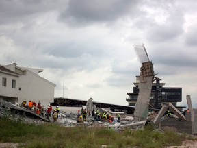 View after a collapse at a construction site in Monterrey, Mexico, on October 11, 2018. (JULIO CESAR AGUILAR/AFP/Getty Images)