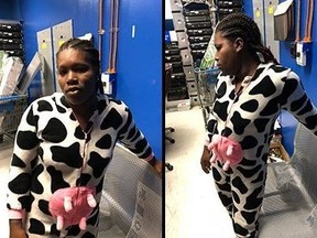 Ashley Curry was udder-ly unrepentant when she was nabbed for shoplifting.