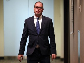 Gavin McNeill Grant, leaves his hearing in Toronto on Tuesday. (Dave Abel/Toronto Sun)