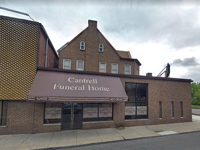 The closed Cantrell Funeral Home in Detroit. (Google Street View)