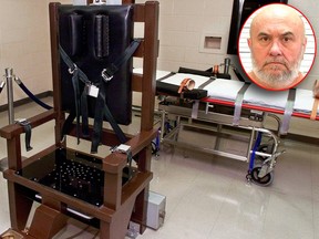 Attorneys for Tennessee death row inmate Edmund Zagorski (inset) on Wednesday, Oct. 10, 2018, asked a federal court to force the state to use the electric chair to execute him, rather than lethal injection.  (AP Photo/Mark Humphrey, File/Jose Romero/Tennessee Department of Corrections/AFP/Getty Images/HO)