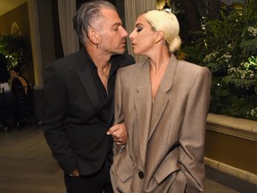 Christian Carino and Lady Gaga attend ELLE's 25th Annual Women In Hollywood Celebration presented by L'Oreal Paris, Hearts On Fire and CALVIN KLEIN at Four Seasons Hotel Los Angeles at Beverly Hills on October 15, 2018 in Los Angeles, Calif. (Michael Kovac/Getty Images for ELLE Magazine)