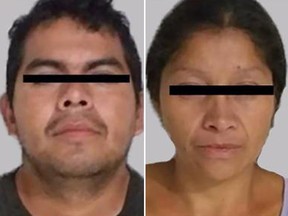 Mugshots of Juan Carlos N., and Patricia N., who are accused of killing up to 20 women. (Estado de Mexico)