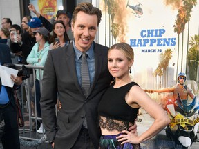 Actors Dax Shepard and Kristen Bell arrives at the premiere of Warner Bros. Pictures' 'CHiPS' at TCL Chinese Theatre on March 20, 2017 in Hollywood, California. (Frazer Harrison/Getty Images)