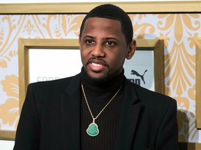 In this Jan. 27, 2018, file photo, Fabolous attends the Roc Nation pre-Grammy brunch at One World Trade Center in New York. (Charles Sykes/Invision/AP, File) FILE - In this Jan. 27, 2018, file photo, Fabolous attends the Roc Nation pre-Grammy brunch at One World Trade Center in New York. A grand jury in New Jersey has indicted rapper Fabolous on counts of domestic violence and making terroristic threats. The rapper, whose real name is John Jackson, was charged in connection with two alleged incidents in Englewood in March 2018. (Photo by Charles Sykes/Invision/AP, File) ORG XMIT: NYSB389