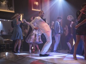 This image released by Focus Features shows Rowan Atkinson in a scene from "Johnny English Strikes Again."