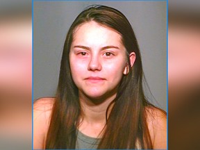 This undated booking photo provided by the Chandler, Ariz., Police Department shows Jenna Folwell.