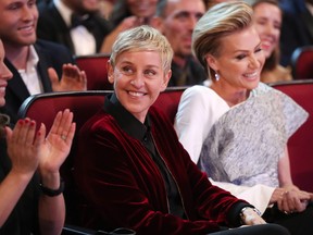 TV personality Ellen DeGeneres, left, and actress Portia de Rossi attend the People's Choice Awards 2017 at Microsoft Theater on January 18, 2017 in Los Angeles, Calif.  (Christopher Polk/Getty Images for People's Choice Awards)