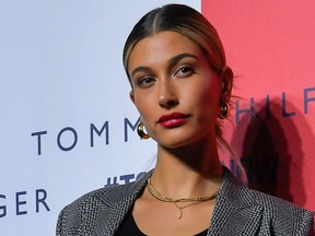 Model Hailey Baldwin attends the photocall for Tommy Hilfiger Presents 'Tokyo Icons' on Oct. 8, 2018 in Tokyo, Japan. (Koki Nagahama/Getty Images)