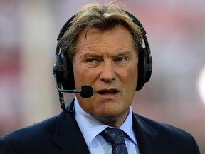 In this file photo taken on March 27, 2012, former England manager Glenn Hoddle is interviewed for British televison.  (PAUL ELLIS/AFP/Getty Images)