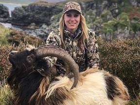 Freshly killed wild animals make professional hunter Larysa Switlyk smile.