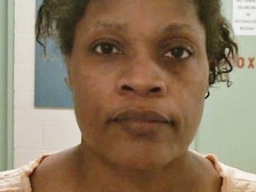 This photo provided by the Bolivar County Sheriff's Office shows Carolyn Jones, 48, who was taken into custody in Mississippi, Tuesday, Oct. 16, 2018. (Bolivar County Sheriff's Office via the AP)