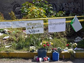 View of the place where the bodies of some women allegedly killed by the couple of Juan Carlos and Patricia were found about 30 km from Mexico City on October 9, 2018. (ALFREDO ESTRELLA/AFP/Getty Images)
