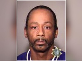 This image provided by the Multnomah County Jail shows Katt Williams who was arrested on suspicion of assaulting a driver. Williams is in jail Sunday, Oct, 7, 2018. He had come to Portland to perform in Nick Cannon's "Wild 'N Out" comedy improv show Friday night. (Multnomah County Jail via AP)