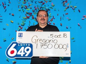 Montreal Lotto 6/49 winner Gregorio De Santis attributes his good fortune to his sister, who suggested he go through his closets to donate clothes.