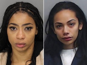 "Love and Hip Hop: Atlanta" stars Erica Mena, left, and Atasha Chizaah Jefferson were both recently arrested in separate incidents. (Fulton County Sheriff's Office and Magistrate Court of Cobb County photos)