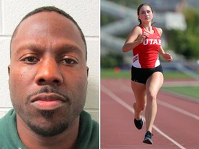 Melvin Rowland (L) is suspected of killing his ex-girlfriend, University of Utah student-athlete Lauren McCluskey (R), who was found dead in an off-campus church early Tuesday, Oct. 23, 2018. (Utah Department of Corrections via AP/Steve C. Wilson/University of Utah via AP)