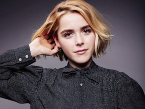 In this Oct. 15, 2018 photo, actress Kiernan Shipka poses for a portrait in New York to promote her new Netflix series "The Chilling Adventures of Sabrina."