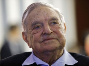 In this May 29, 2018, file photo, philanthropist George Soros, founder and chairman of the Open Society Foundations, attends the European Council On Foreign Relations Annual Meeting in Paris.