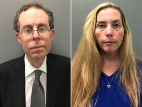 These undated photo released by the Bucks County (Pa.) District Attorney's Office show Lawrence Weinstein and Kelly Drucker.