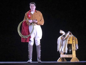 Former President Ronald Reagan appears in western attire, as he might appear at his Santa Barbara ranch, but as a hologram, on display at the Ronald Reagan Presidential Library in Simi Valley, Calif., Wednesday, Oct. 10, 2018.