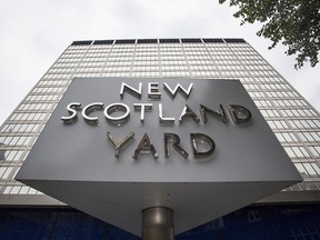 Britain's Metropolitan police headquarters, also known as Scotland Yard, is pictured in central London, on September 4, 2014. (JACK TAYLOR/AFP/Getty Images)