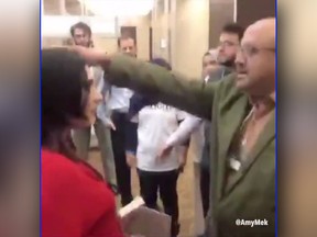 Video screenshot of Laura Loomer being told to leave the ICNA event.