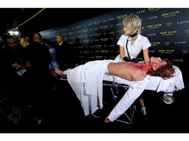 Model  Jordan Barrett attends Heidi Klum's 19th Annual Halloween Party at Lavo on October 31, 2018 in New York City. (Michael Loccisano/Getty Images)