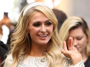 Paris Hilton greets fans during the launch of Platinum Rush at Highpoint Shopping Centre on November 23, 2018 in Melbourne, Australia.