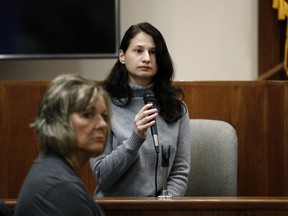 Gypsy Blanchard takes the stand during the trial of her ex-boyfriend Nicholas Godejohn on Thursday, Nov. 15, 2018, in Springfield, Mo.