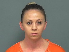 This photo provided by the Mesquite Police Department shows Amber Guyger, taken Friday, Nov. 30, 2018. (Mesquite Police Department via AP)