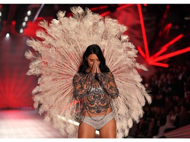 Brazilian model Adriana Lima walks the runway at the 2018 Victoria's Secret Fashion Show on Nov. 8, 2018 in New York City.